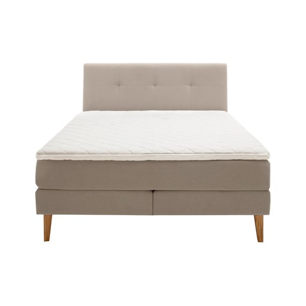 Bež boxspring krevet 160x200 cm Stockholm – Meise Möbel-image-3