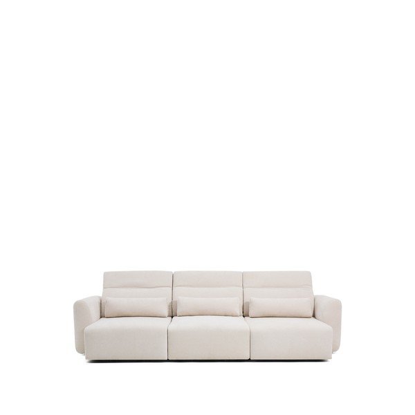Bež podesiva/sklopiva sofa od šenila s ležaljkom 335 cm Lares – Kave Home-image-2