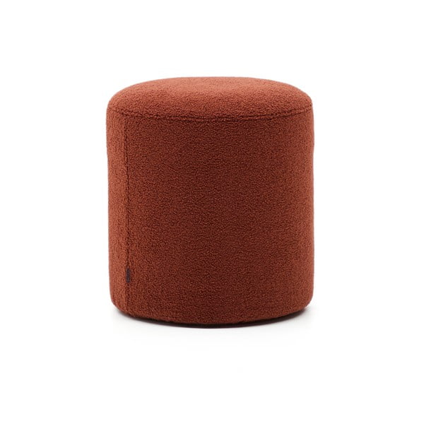 Tabure od bouclé tkanine boje terakote Kaeli – Kave Home
