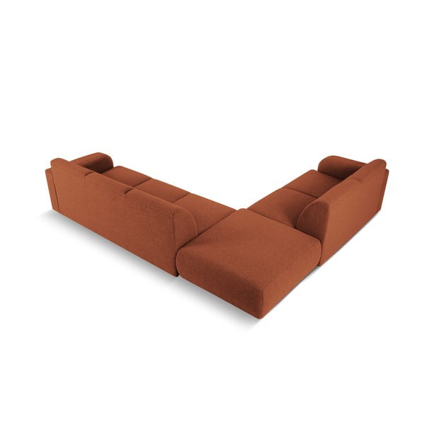 Smeđa kutna garnitura od bouclé tkanine (s lijevim kutom) Molino – Micadoni Home-image-3