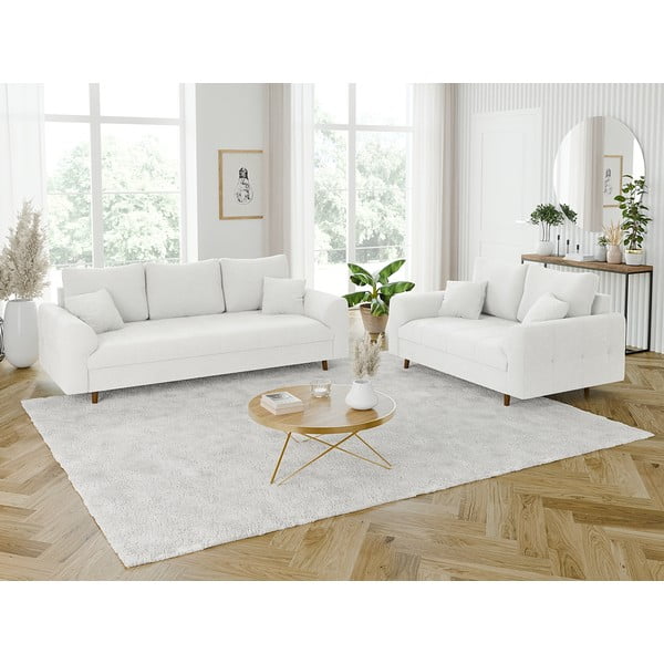 Bijela sofa od bouclé tkanine 150 cm Ariella – Ropez-image-4
