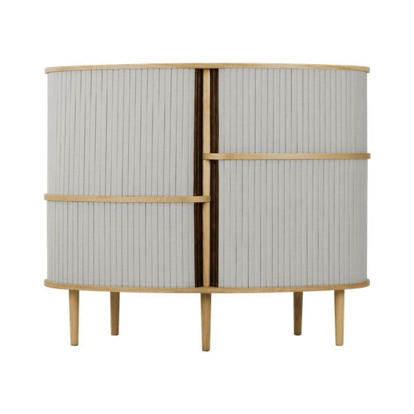 Sivi/u prirodnoj boji ormarić u dekoru hrasta s kliznim vratima 120x100x50 cm Audacious – UMAGE