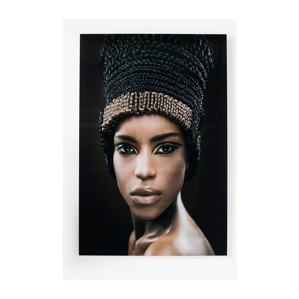 Glazirana slika Kare Design Royal Headdress Face, 100 x 150 cm