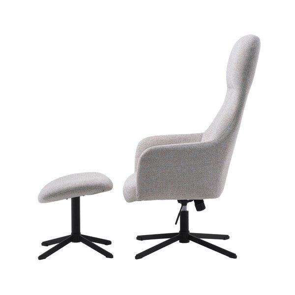 Svijetlo siva okretna fotelja za opuštanje Manning – Unique Furniture-image-4