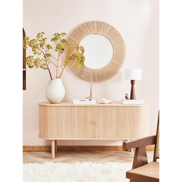 Zidno ogledalo s metalnim okvirom Westwing Collection Citra, ø 90 cm-image-1