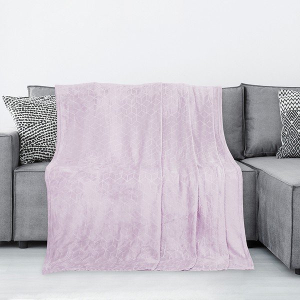 Puderasto ružičasta DecoKing Nessa deka od mikrovlakana, 150 x 70 cm-image-2