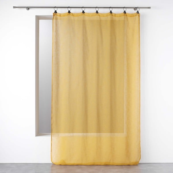 Žuta  prozirna zavjesa 140x240 cm Linka – douceur d'intérieur
