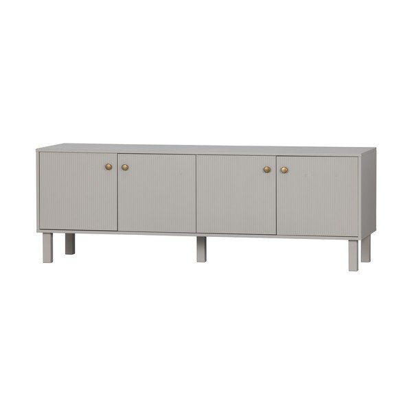 Svijetlo siva TV komoda od masivnog bora 160x56 cm Madu – WOOOD-image-4