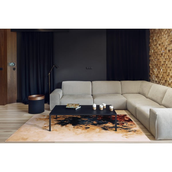 Vunen tepih 133x180 cm Burst dark beige – Agnella-image-1