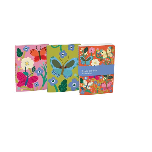 A6 bilježnice 64 str. 3 kom Butterfly Garden – Roger la Borde-image-1