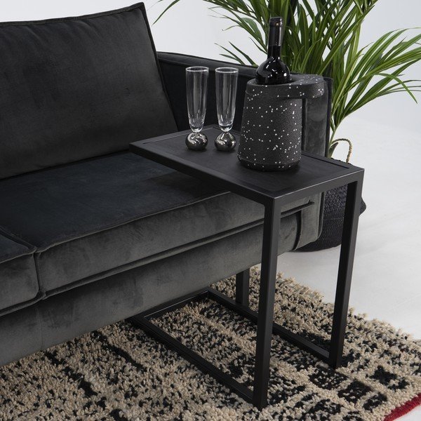 Pomoćni stol s hrastovom pločom stola 50x30 cm Daniël – Spinder Design-image-1