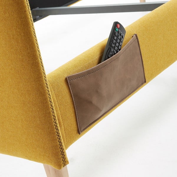 Žuti bračni krevet Kave Home Lydia, 160 x 200 cm-image-4