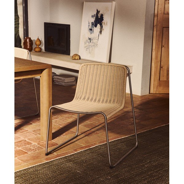 Bež vrtna stolica Tavari – Kave Home-image-1