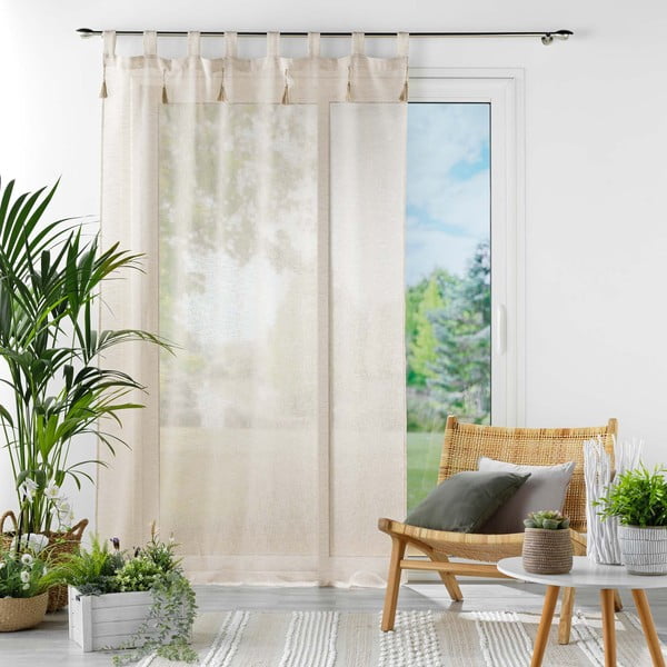 Bež prozirna zavjesa 140x240 cm Dalila – douceur d'intérieur-image-2