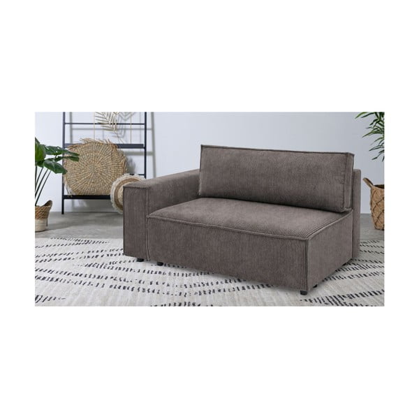 Svjetlo smeđa modularna sjedeća garnitura od samta (s lijevim kutom) Nihad modular – Bobochic Paris-image-1