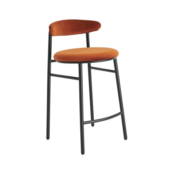 Konjak smeđa metalna barska stolica (visine sjedala 66 cm) Doggi – Ellos Home