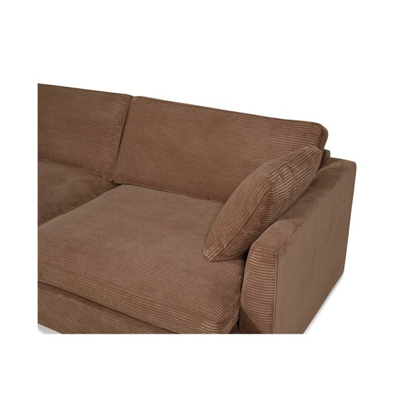 Svjetlo smeđa sofa od samta 266 cm Mobby – Scandic-image-1