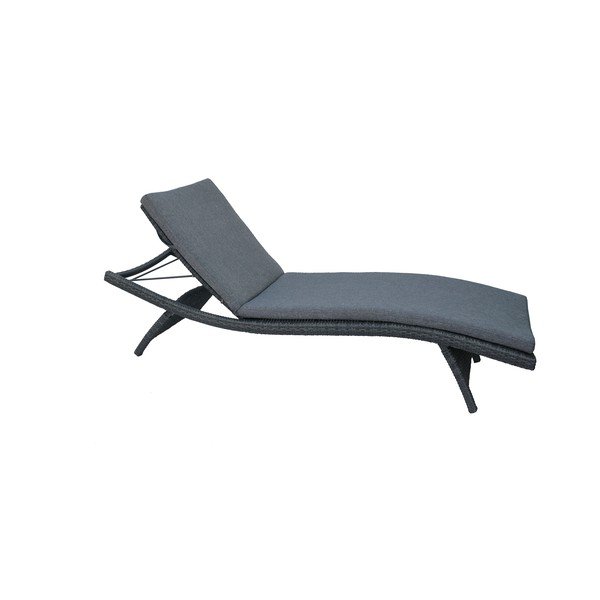 Tamno siva vrtna ležaljka od umjetnog ratana Charlotte - Rojaplast-image-1