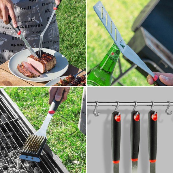 11-dijelni pribor za roštilj od nehrđajućeg čelika u kovčegu InnovaGoods Professional Barbecue-image-3