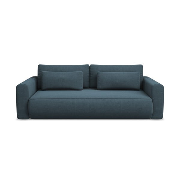 Plava sklopiva/s prostorom za odlaganje sofa 238 cm Kapua – Makamii
