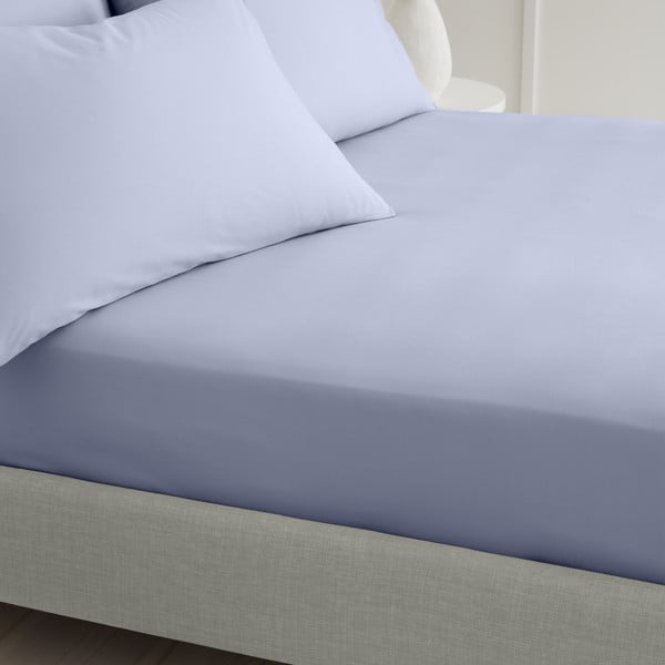 Plahta s gumom od pamučnog perkala u boji lavande 150x200 cm Cotton Percale – Bianca-image-1