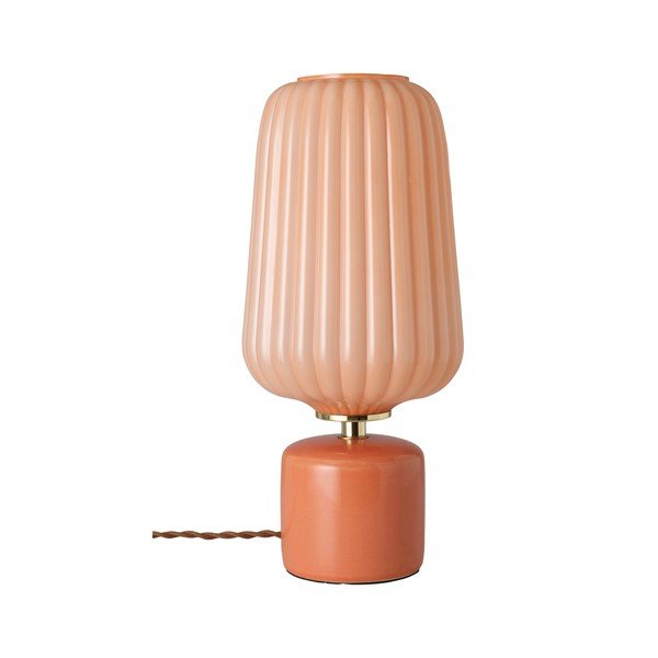 Staklena stolna lampa u boji lososa (visina 40 cm) Daria – Ellos Home