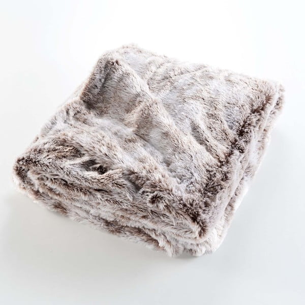 Smeđa deka od umjetnog krzna 180x220 cm Antartic – douceur d'intérieur