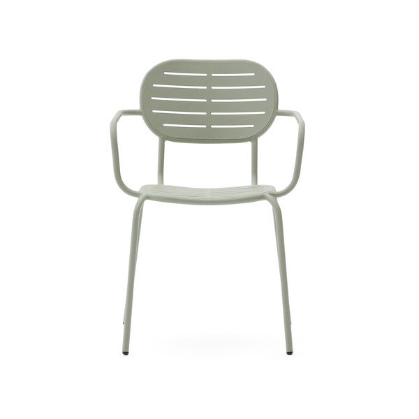 Mentol zelena metalna vrtna stolica Brai – Kave Home-image-2
