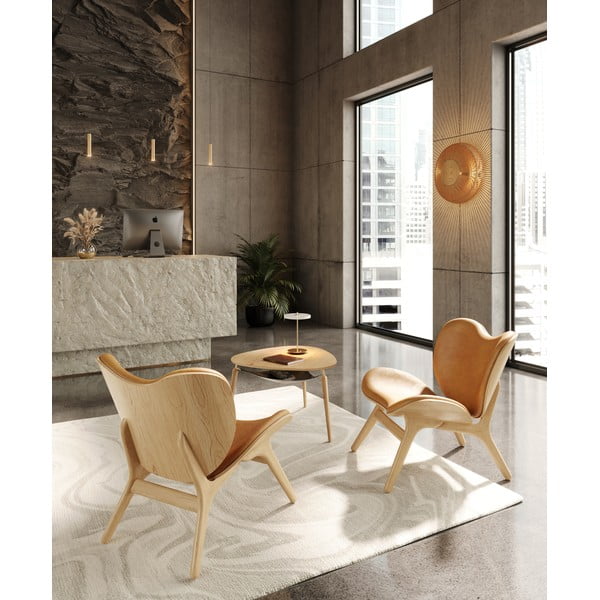 Stropna svjetiljka od punog hrasta u prirodnoj boji s drvenim sjenilom ø 49 cm Clava Up – UMAGE-image-3