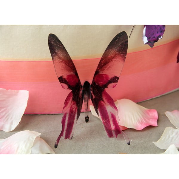 Set od 18 ružičastih naljepnica s 3D efektom Ambience Butterflies-image-3