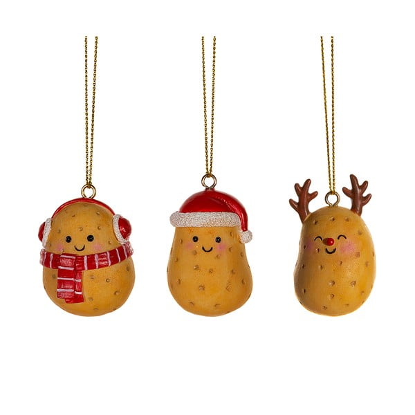 Ukrasi za božićno drvce u setu 3 kom od polyresina Happy Potatoes – Sass & Belle