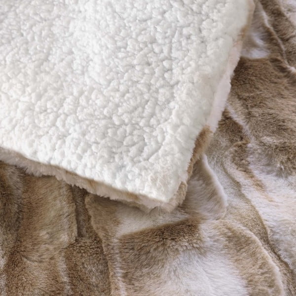 Bež deka od umjetnog krzna 180x220 cm Cheyenne – douceur d'intérieur-image-3