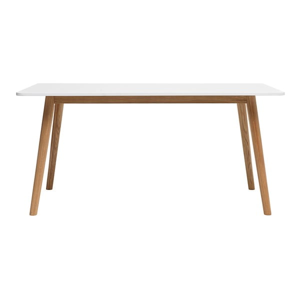 Blagovaonski stol od bijelog hrasta Unique Furniture Torino