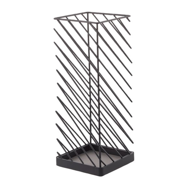 Crni stalak za kišobran YAMAZAKI Slash, širina 18 cm