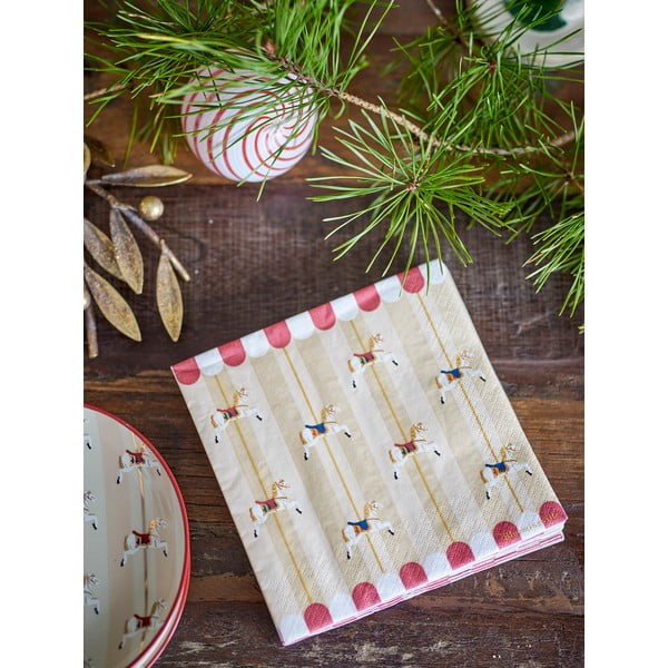 Papirnati ubrusi u setu 20 kom 33x33 cm Merry-go-round – Bloomingville-image-1