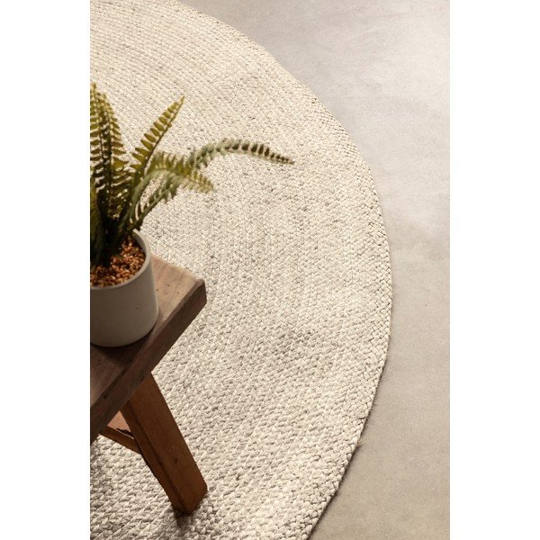 Krem obostrani/ručno rađen juten okrugao tepih ø 100 cm Braided – Hanse Home-image-2