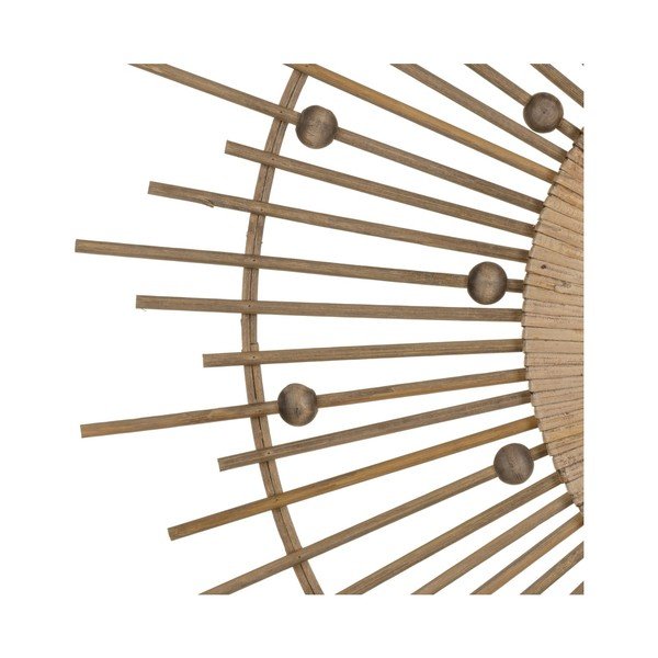 Zidno ogledalo s okvirom od bambusa ø 70 cm Sol – Ixia-image-1