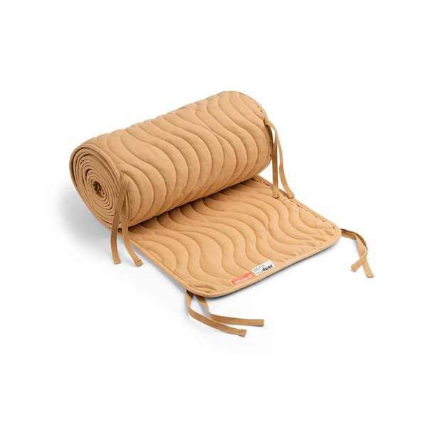 Žuti prošiveni pamučni mantinel Done by Deer Waves, dužina 360 cm