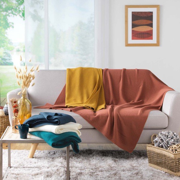 Pletena deka 125x150 cm Tricotine – douceur d'intérieur-image-3