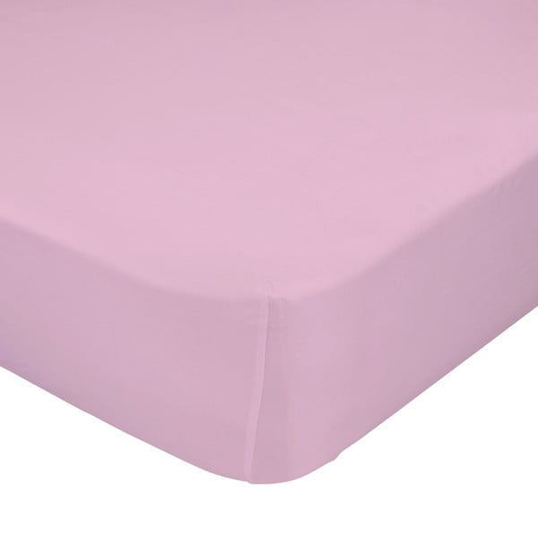 Svijetlo ružičasta elastična plahta HF Living Basic, 90 x 200 cm