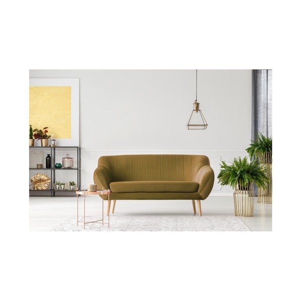 Senf žuti dvosjed Mazzini Sofas Benito-image-4