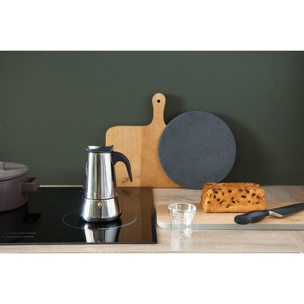 Moka lonac za pripremu kave od nehrđajućeg čelika u srebrnoj boji 400 ml Trevi – Leopold Vienna-image-1