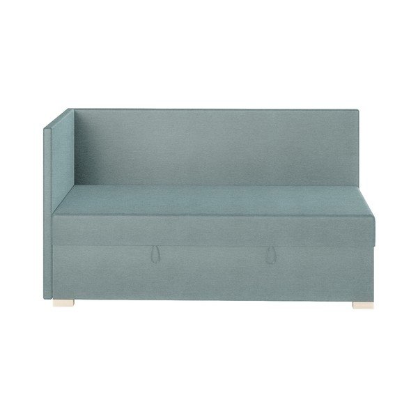 Plavi kutni dječji krevet s prostorom za pohranu s madracem 90x200 cm Flexi – Ghado