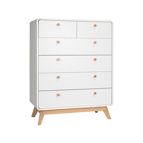 Bijela visoka komoda 81x104 cm Caitlin – Støraa-image-2