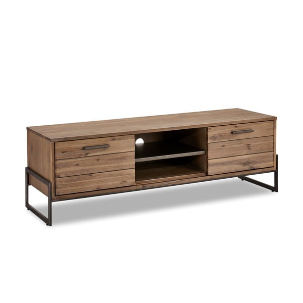 Smeđi TV stol od punog drveta Furnhouse Mallorca-image-2