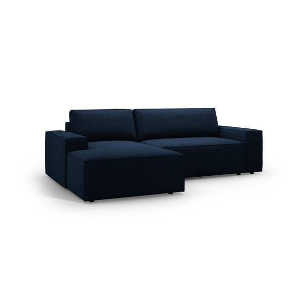 Tamno plava sklopiva kutna garnitura od bouclé tkanine (s lijevim kutom) Jodie – Micadoni Home-image-2