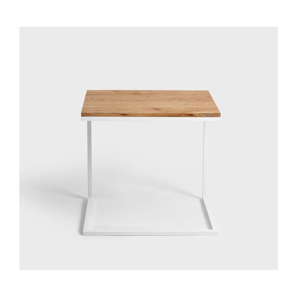 Stol sa bijelom bazom i pločom od hrastovine Lupe-image-3