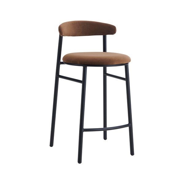 Smeđa metalna barska stolica (visine sjedala 66 cm) Doggi – Ellos Home