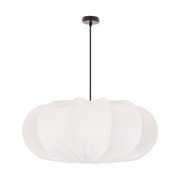 Bijela viseća svjetiljka s tekstilnim sjenilom ø 52 cm Cafee – Candellux Lighting-image-4