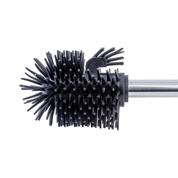 Rezervna crna WC četkica s ručkom od nehrđajućeg čelika Wenko-image-1